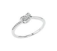 Amor Ring 925 Sterling Silber Damen Ringe, mit Zirkonia synth., Weiß, Kommt in Schmuck Geschenk Box, 2037262