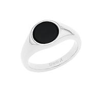 Amor GmbH Ring 2037297 – Edelstahl mit Onyx – Schwarz – Gr. 60