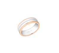 Amor Ring für Damen und Herren, Unisex, Edelstahl, mehrfarbig Beige