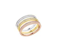 Amor Ring-Set 925 Sterling Silber für Damen, Größe 60, mit Zirkonia synth., Weiß, Kommt in Schmuck Geschenk Box, 9949786