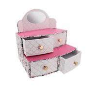 Schmuckkasten AMOR "Schmuckaufbewahrung, Geschenk", rosa, weiß, Aufbewahrungsboxen, KinderB:15cm H:8cm T:12cm, Metall, Pappe, Schmuckkasten, B:15cm H:8cm T:12cm (27944969-0) rosa, weiß
