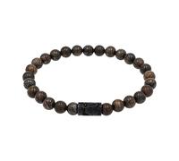 Amor Armband Unisex, Braun, 12 mm, 7 mm, Edelstahl, IP Schwarz, Holz, Echtschmuck 2040522