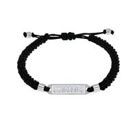 Amor Identarmband Unisex, Schwarz, 5,3 mm, 5,3 mm, Edelstahl, Nylon, Echtschmuck 2040518