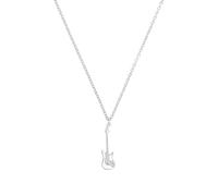 Amor Scorpions by Kette mit Anhänger 925 Sterling Silber Unisex Damen Herren Halsschmuck, 45+5 cm, Silber, Gitarre, Kommt in Schmuck Geschenk Box, 2040530