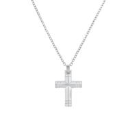 Amor Kette mit Anhänger Unisex, Silber, 30 mm, 2,4 mm, Edelstahl, Echtschmuck 2040512