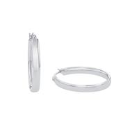 Amor Creolen 925 Sterling Silber Damen Ohrschmuck, 3 cm, Silber, Kommt in Schmuck Geschenk Box, 2017276