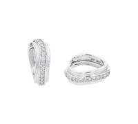 amor - Creolen für Damen, 925 Sterling Silber, Zirkonia synth.