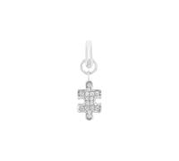 Amor Charm 925 Sterling Silber Damen Charms, mit Zirkonia synth., 2,1 cm, Weiß, Puzzleteil, Kommt in Schmuck Geschenk Box, 2038511