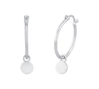 Amor Creolen 925 Sterling Silber Damen Ohrschmuck, 2,2 cm, Silber, Kommt in Schmuck Geschenk Box, 2026237