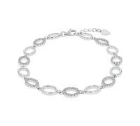 Amor Armband Damen, Silber, 7 mm, Zirkonia synth., Weiß, 1 mm, Silber 925, rhodiniert 2022044