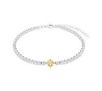 Amor Armband 925 Sterling Silber Damen Armschmuck, mit Zirkonia synth., 17+4 cm, Gold, Kommt in Schmuck Geschenk Box, 2039100