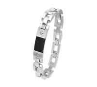 Amor Armband Herren, Silber, 11 mm, 5 mm, Edelstahl, Carbon 9354788