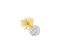Single-Ohrstecker AMOR "Schmuck Geschenk Single Ohrschmuck für ein Ohr 9035564 Gold 585" Ohrringe Gr. Gelbgold 585, weiß (gelbgoldfarben, weiß, weiß) Damen Ohrstecker mit Kristallen (90219627-0)
