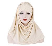Amorar Hijab Kopftuch für Damen Muslimische Frauen Schal Kopfbedeckung Hidschab Islamische Gesichtsschleier Turban Hals Chemo Kappe Bandana Haartuch Beanie Mützen