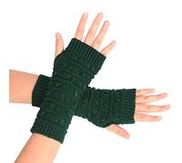 Amorar Winterhandschuhe Pluswärmer Mode Lange Fingerlose Handschuhe Fäustlinge Stricken Armstulpen Handwärmer Stulpen Armmanschette Daumenloch für Damen