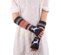 Amorar Winterhandschuhe Stricken Langen Arm wärmer Fäustlinge Fingerlose Armstulpen Daumenloch kaltes Wetter Stulpen Pulswärmer Armwärmer Muffs