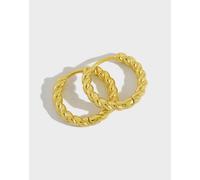 AMORETTO MILANO 925 Silber Gedreht Creolen Gold