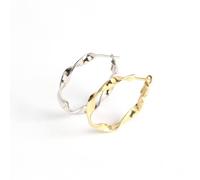 AMORETTO MILANO 925 Silber Wellen Creolen Gold