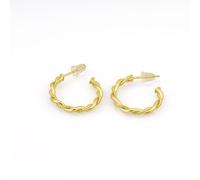 AMORETTO MILANO Creolen aus 925 Silber gedreht A110126 - Gold