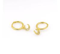 AMORETTO MILANO Creolen aus 925 Silber Halbmond Zirkonia A110082 - Gold