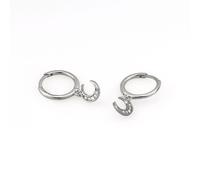 AMORETTO MILANO Creolen aus 925 Silber Halbmond Zirkonia A110082 - Silber