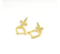 AMORETTO MILANO Creolen aus 925 Silber Kreuz Zirkonia A110142 - Gold