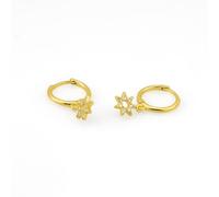 AMORETTO MILANO Creolen aus 925 Silber Stern Zirkonia A110084 - Gold