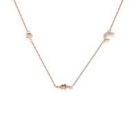 AMORETTO MILANO Halskette aus 925 Silber Halbmond Stern Zirkonia A140015 - Gold