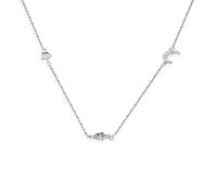 AMORETTO MILANO Halskette aus 925 Silber Halbmond Stern Zirkonia A140015 - Silber