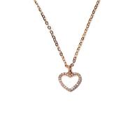 AMORETTO MILANO Halskette "Lauro“mit Herz-Anhänger aus 925 Silber mit Zirkonia, Rose-Gold AM0704