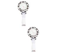 Amosfun 2 Stück Uhr Tragbare Taschenuhr Symbol Modische Silikon Hängeuhr Für Profis