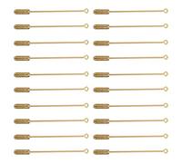 Amosfun 20 Stück Kupfer Selbstgemacht Broschen Sicherheitsnadeln 70mm Goldfarben Hochglanzpolierte Metallnadeln für Handarbeit Kleidung Hut und Ohrring Accessoires
