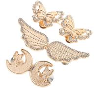 Amosfun 3 Stück pack Verstellbare Hosenbundverenger Clips aus Metall Taillenverstellbare Jeansknöpfe ohne Nähen Stoffschonende Kleiderspannclips für Damen Hosen und Röcke