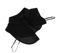 Amosfun Abnehmbarer Falscher Kragen Damen mit Perlenbesatz aus Polyester und Kunststoff Eleganter Verzierter Schmuckkragen für Lässige Outfits unter Pullovern