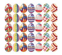 Amosfun Holzknöpfe Ostern Eier Form Knopf mit 2 Löcher zum DIY Handwerk Basteln Stricken Häkeln Ostern Deko 100 Stück (Mischfarbe)
