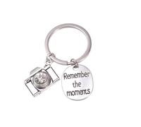 Amosfun Kreativer Metall Schlüsselanhänger Kamera Form 5.10X3.00X0.50Cm Diamant Anhänger Schlüsselbund für [Fahrzeugschlüssel] Tasche Geschenk