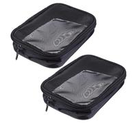 Amosfun Kulturtasche aus Mesh 2 Stück Transparente Kosmetiktasche mit Reißverschluss für Reisen Tragbarer Kulturbeutel zur Aufbewahrung von Toilettenartikeln und Make Up Unterwegs
