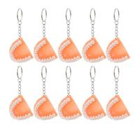 Amosfun Lustiger Schlüsselanhänger Künstliche Zähne Resin Schlüsselring 4.5X3.8X1.5Cm Kreatives Geschenk Für Tasche Auto Familienfreunde