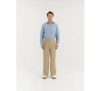 AmourLinen Bundfalten-Leinenhose für Herren ENZO Beige (braun) XXL