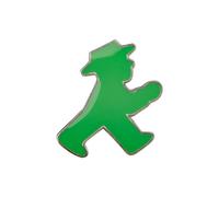 Ampelmann Pin-Anstecker Geher Versilbert Ø 1,8 cm grün/silber