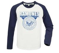 Amplified - 3D Crest T-Shirt für Herren/Damen Unisex (XL) (Altweiß/Marineblau)