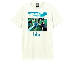 Amplified Blur T Shirt Leisure Band Logo Nue offiziell Unisex Weiß L