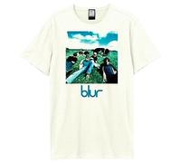Amplified Blur T Shirt Leisure Band Logo Nue offiziell Unisex Weiß S