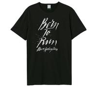 Amplified Born to Run Bruce Springsteen Unisex-Erwachsene T-Shirt, Schwarz, Mittel