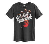 Amplified British Steel Judas Priest T-Shirt, Unisex, für Erwachsene, GRAU, XL
