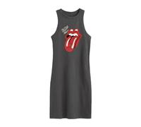 Amplified Damen Autogramme The Rolling Stones schmales ärmelloses Kleid, anthrazit, L