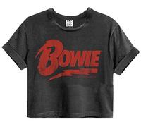 Amplified Damen/Damen David Bowie Logo T-Shirt, Anthrazit/Rot, S