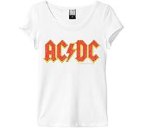 Amplified Damen T-Shirt Acdc Logo, Weiß, 38 (Herstellergröße:Large)