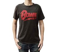 Amplified David Bowie Logo T-Shirt Charcoal (XL)
