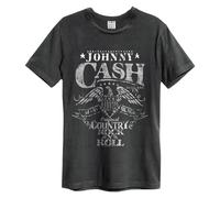 Amplified Eagle T-Shirt Johnny Cash Erwachsene Unisex, Kohle, XL